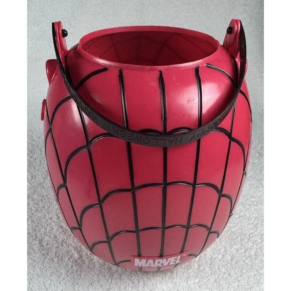 Retro Original Spider-Man Folding Happy Halloween Candy Pail Bucket 2006 MARVEL - Picture 4 of 11